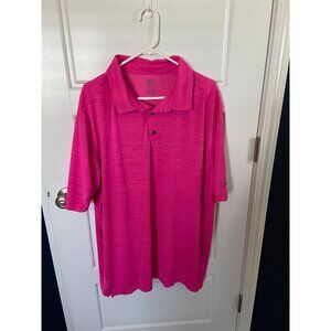 Men's Pink Reebok Speedwick Polo 3XLT